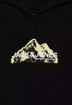 Толстовка с капюшоном JCOMOUNTAIN LOGO HOOD Jack & Jones, черный