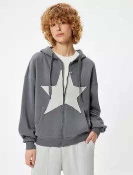 Толстовка с капюшоном Koton Sweatshirt, антрацит