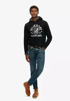 Толстовка с капюшоном LABEL Superdry, черный
