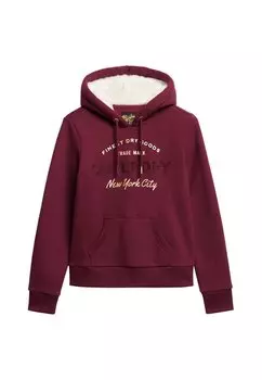 Толстовка с капюшоном LOGO Superdry, фиолетовый