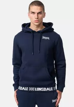Толстовка с капюшоном Lonsdale, темно-синий