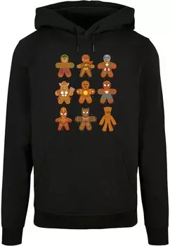 Толстовка с капюшоном MARVEL UNIVERSE CHRISTMAS GINGERBREAD AVENGERS ABSOLUTE CULT, черный