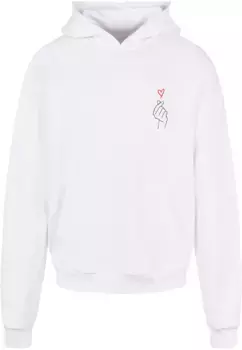 Толстовка с капюшоном Merchcode " Merchcode Men's K Heart Ultra Heavy Hoody", белый
