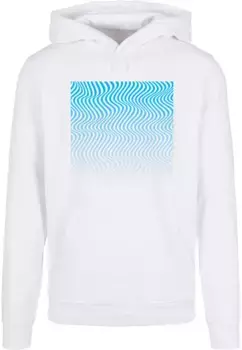 Толстовка с капюшоном Merchcode " Merchcode Men's Summer - Wavy Pattern Basic Hoody", белый
