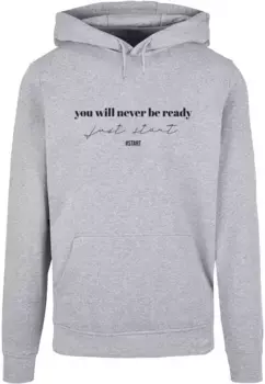 Толстовка с капюшоном Merchcode " Merchcode Men's Just Start Basic Hoody", серый