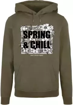 Толстовка с капюшоном Merchcode " Merchcode Men's Spring And Chill Basic Hoody", оливковый