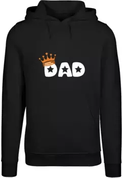 Толстовка с капюшоном Merchcode " Merchcode Men's Fathers Day - King Dad Hoody", черный