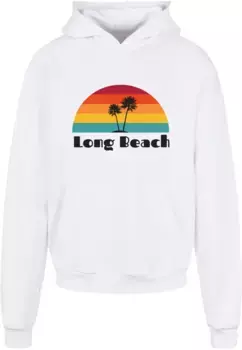 Толстовка с капюшоном Merchcode " Merchcode Men's Long Beach Ultra Heavy Hoody", белый