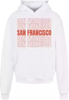 Толстовка с капюшоном Merchcode " Merchcode Men's San Francisco Ultra Heavy Hoody", белый