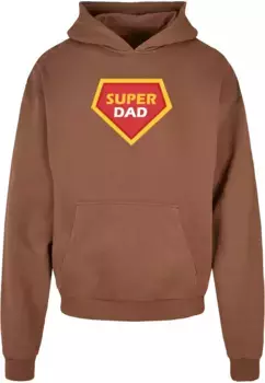Толстовка с капюшоном Merchcode " Merchcode Men's Fathers Day - Super Dad Ultra Heavy Hoody", цвет Bark