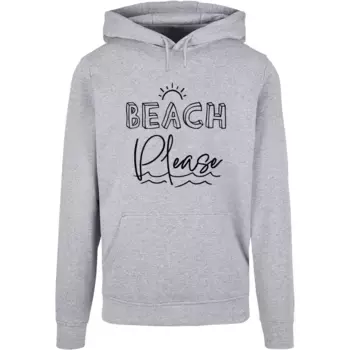 Толстовка с капюшоном Merchcode " Merchcode Men's Beach Please Basic Hoody", серый