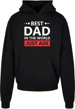 Толстовка с капюшоном Merchcode Sweatshirt Fathers Day - Best dad, just ask, черный