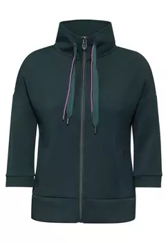 Толстовка с капюшоном на молнии CECIL Zip-Up Hoodie, цвет fir