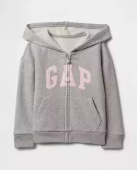 Толстовка с капюшоном на молнии для девочек Gap, серый