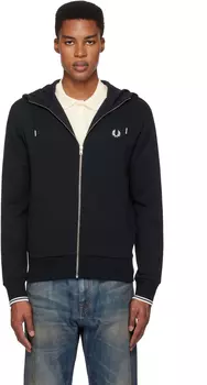 Толстовка с капюшоном на молнии Fred Perry, темно-синий