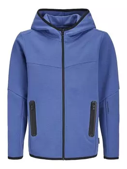 Толстовка с капюшоном на молнии Jack & Jones Junior JCOFusion, индиго