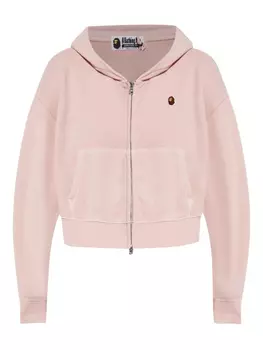Толстовка с капюшоном на молнии с логотипом BATHING APE A Bathing Ape, розовый