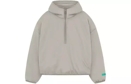 Толстовка с капюшоном на молнии с нейлоновым наполнителем Fear Of God Essentials, цвет Seal