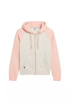 Толстовка с капюшоном на молнии Superdry Essential, цвет Light beige/Rose