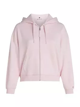 Толстовка с капюшоном на молнии Tommy Hilfiger Curve, розовый