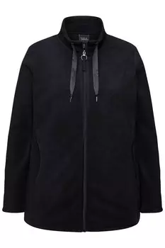 Толстовка с капюшоном на молнии Ulla Popken Zip-Up Hoodie, черный