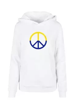 Толстовка с капюшоном PEACE 2 COLOR PEACE Merchcode, белый