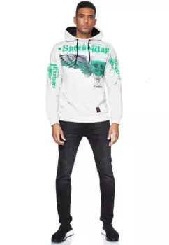 Толстовка с капюшоном Rusty Neal " Rusty Neal Sweater" с модными принтами, зеленый