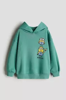 Толстовка с капюшоном с принтом H&M, мультиколор