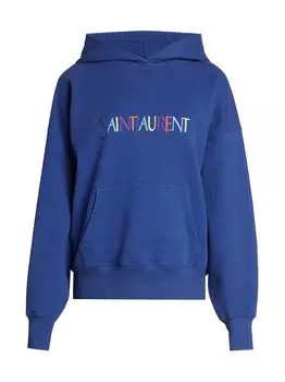 Толстовка с капюшоном Saint Laurent, синий