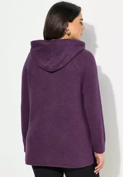 Толстовка с капюшоном SEQUINED LONG SLEEVE Ulla Popken, фиолетовый