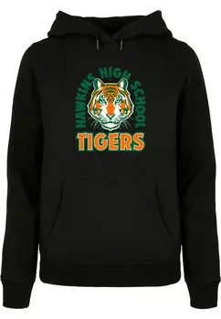 Толстовка с капюшоном STRANGER THINGS HAWKINS ARCH TIGER BASIC ABSOLUTE CULT, черный