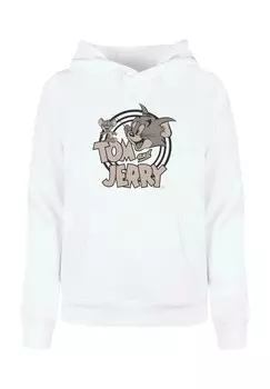 Толстовка с капюшоном TOM AND JERRY CIRCLE ABSOLUTE CULT, белый