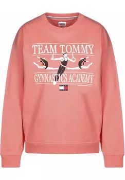 Толстовка с капюшоном Tommy Jeans, розовый