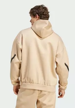 Толстовка с капюшоном Z.N.E. adidas Sportswear, бежевый