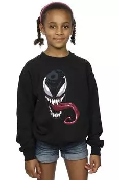 Толстовка с лицом Venom Marvel, черный