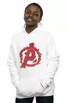 Толстовка с логотипом Avengers Endgame Shattered Marvel, белый