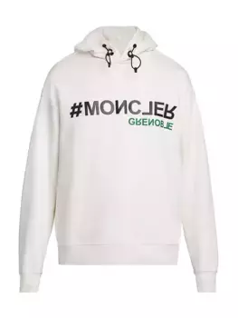 Толстовка с логотипом Grenoble на шнурке Moncler, белый