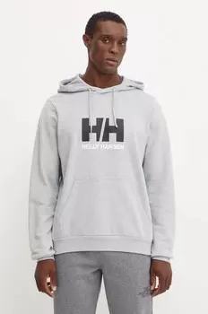 Толстовка с логотипом HH из хлопка Helly Hansen, серый