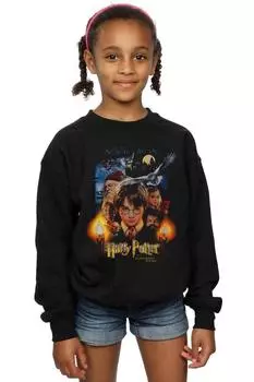 Толстовка с плакатом The Sorcerer's Stone Harry Potter, черный