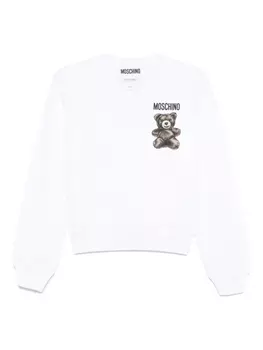 Толстовка с плюшевым мишкой Moschino, белый