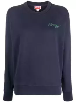 Толстовка с принтом KENZO, синий