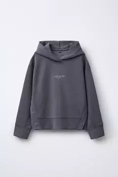 Толстовка с принтом слогана ZARA, серый