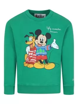 Толстовка с принтом x Disney MC2 Saint Barth Kids, зеленый