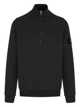 Толстовка с воротником на молнии Stone Island, черный