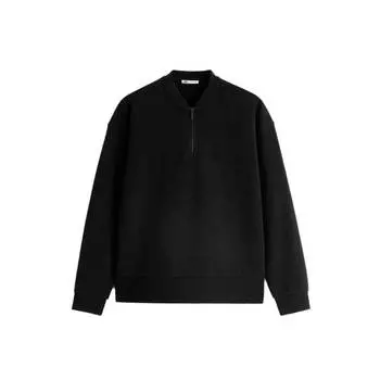 Толстовка с воротником на молнии Zara, черный