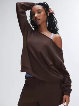 Толстовка Savage X Fenty Weekender Terry Cut-Off, цвет Double Espresso Brown
