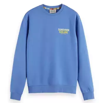 Толстовка Scotch & Soda Front Back Boating Artwork, синий