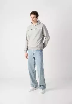 Толстовка SPLIT LINE LOGO HOODIE Calvin Klein, светло-серый