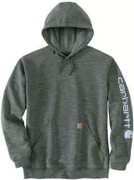 Толстовка средней плотности с логотипом на рукавах Carhartt, серый/синий