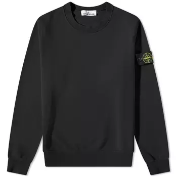 Толстовка Stone Island Garment Dyed Crew Neck Sweat, черный (Размер L)